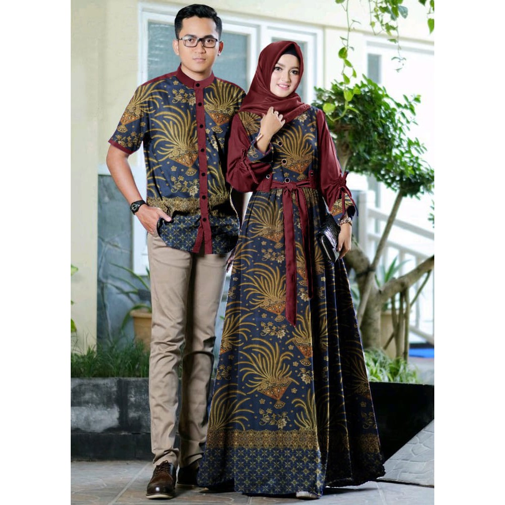 GAMIS COUPLE/GAMIS PASANGAN/MAXI COUPLE/DRESS COUPLE BATIK SQUIDS