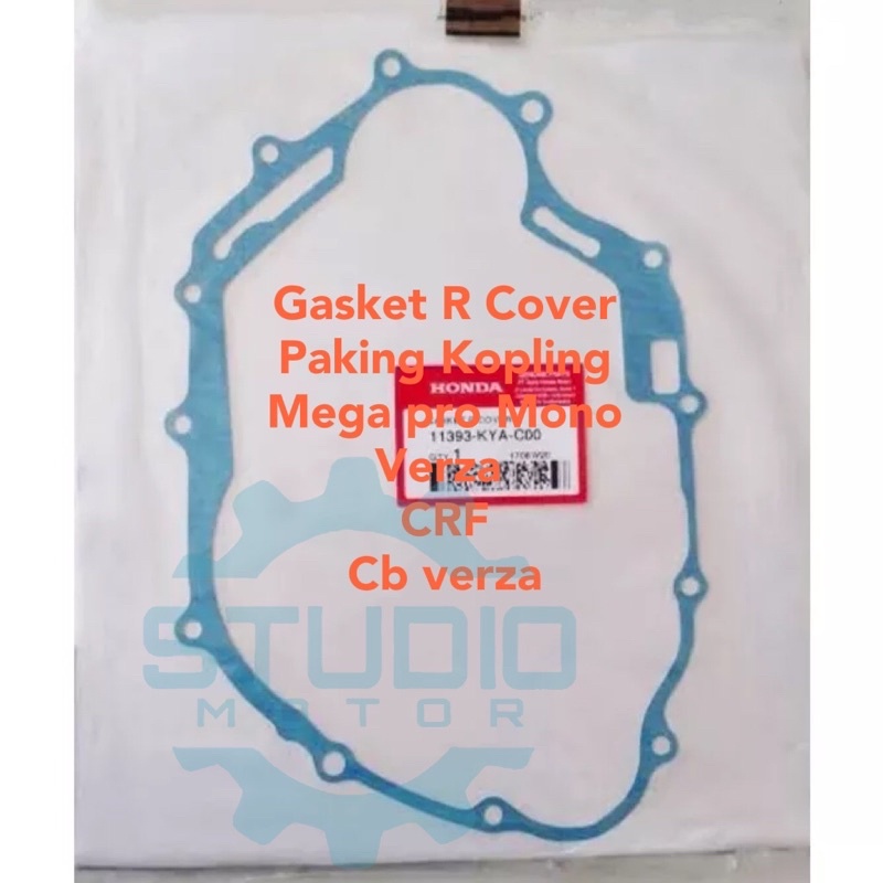 Paking 11393KWK900 Kopling Kanan Perpak Klos Gasket R Cover Mega Pro 2010, CBVerza CRF 150L