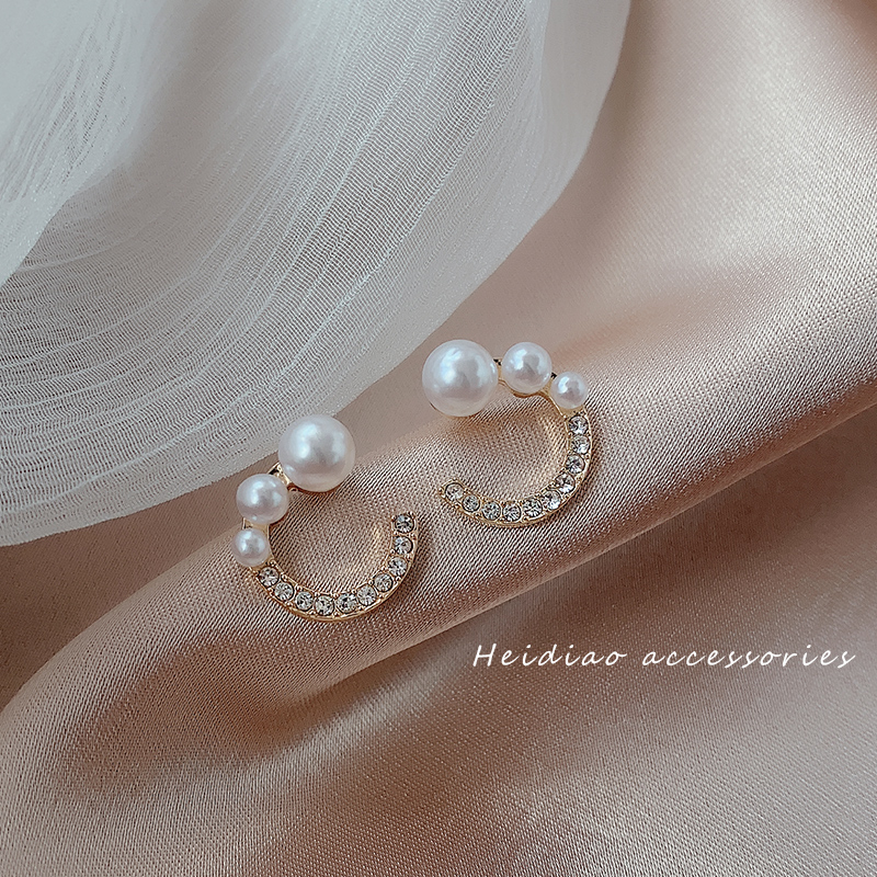 Anting Stud S925 Sterling Silver Aksen Mutiara Gaya Korea Untuk Perempuan