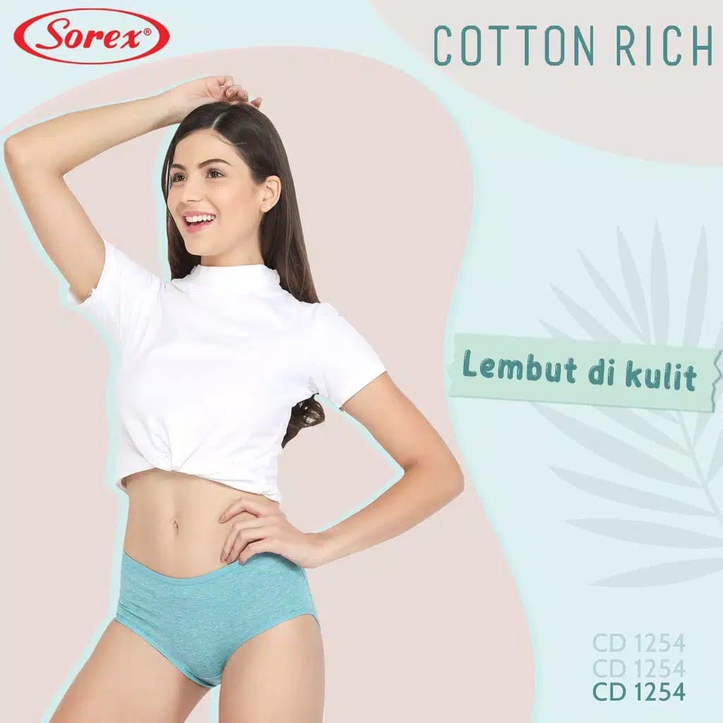 Celana Dalam CD SOREX 1254 Celana Dalam Wanita Brief Diatas Pinggang Super Soft Super Comfort
