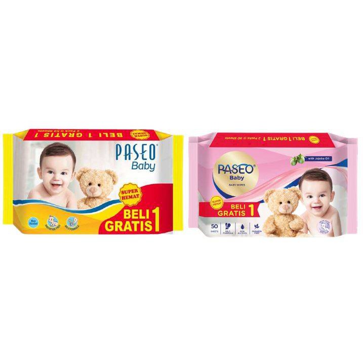 TISSUE PASEO BABY WIPES 50`S BUY 1 GET 1