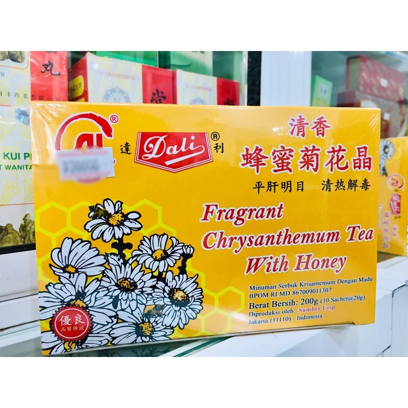 

Chrysanthemun Tea With Honey Merek Dali Isi 10 pcs