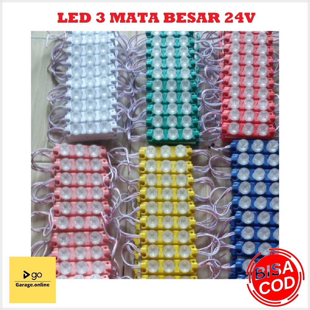 LED 3 MATA BESAR 24V 3 Watt Modul LAMPU LED Truk WATERPROOF anti air TERMURAH