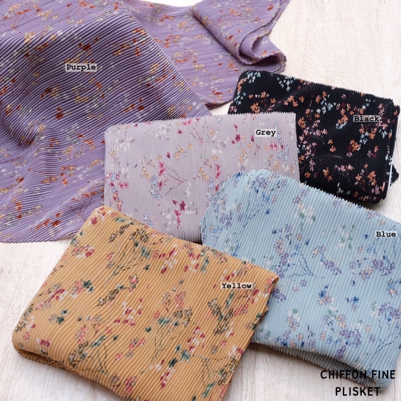 {PLISKET} HIJAB MOTIF SEGIEMPAT - KERUDUNG SEGIEMPAT CHIFFON VINE -CHIFFON MOTIF - 003 PLISKET