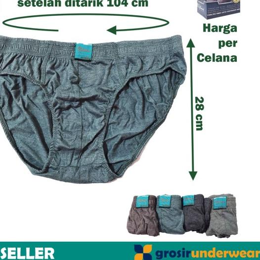 ✽ CD Jumbo Pria Celana Dalam Laki-Laki Besar OPTIMA Size XXL-XXXXL F58 - XXL ♠