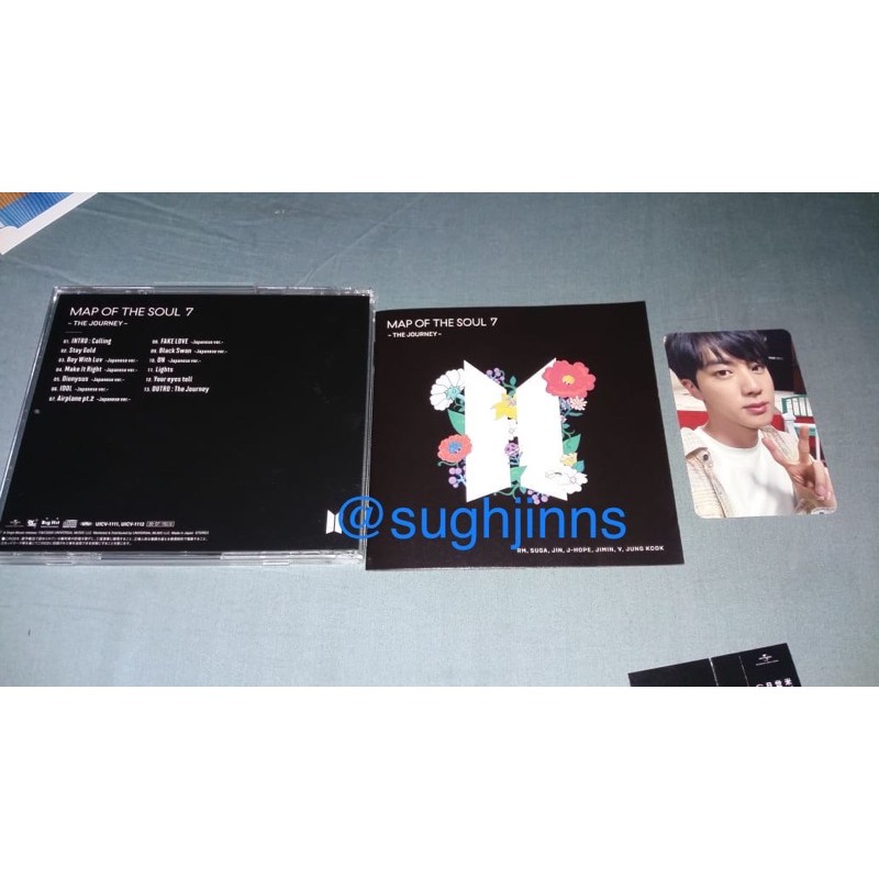 jual rugi nego tipis album map of the soul mots the journey japan photocard pc jin seokjin