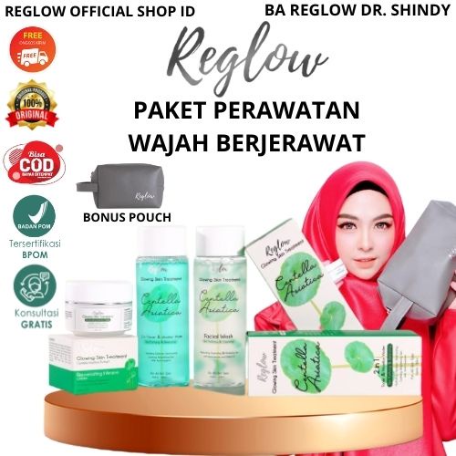 [BISA COD] REGLOW Glow Skin Treatment Skincare Original Glowing Whitening BPOM Beauty Series Perawatan Kecantikan Wajah Paket Re Glow Skincare Pemutih Wajah Penghilang Flek Hitam Facial Wash Toner Cream Reg Glow Rglow Doker dr Shindy Putri Official Store-Paket Acne