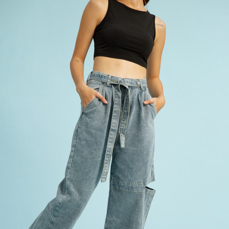 VIERLIN - Jeans 8805 - HIGHWAIST BAGGY JEANS