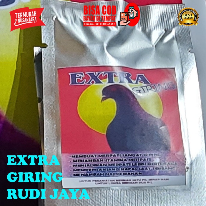 EXTRA GIRING MERPATI 1 SACHET RUDI JAYA VITAMIN OBAT DOPING BURUNG MERPATI MENAMBAH STAMINA