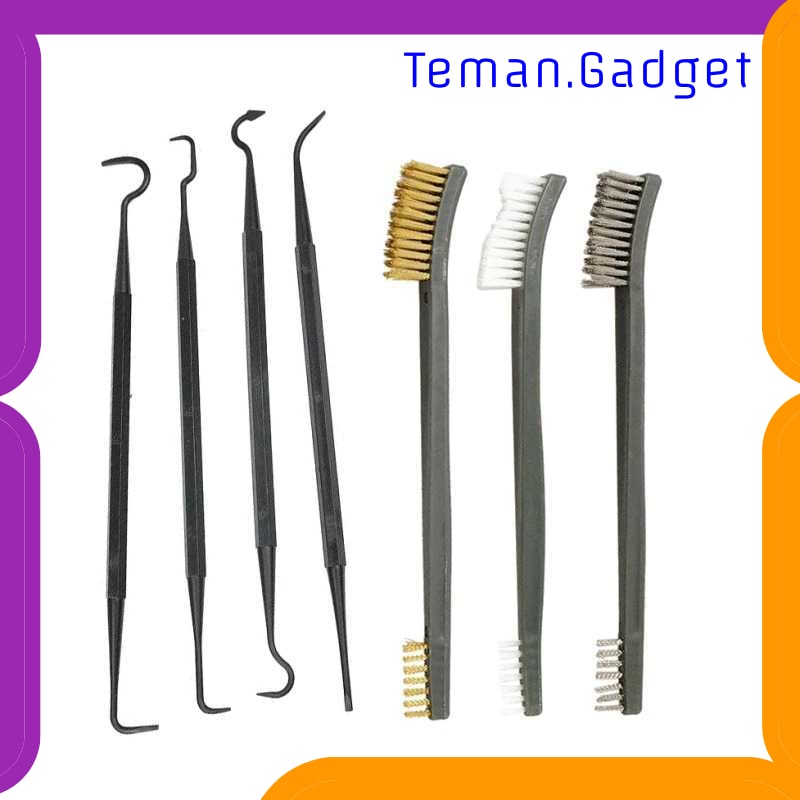 TG-ID139 CS FORCE SIKAT BESI STEEL WIRE BRUSH 3 PCS WITH PICK SET 4 PCS - CS7