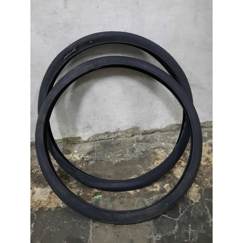 TERMURAH!!! Ban Luar Sepeda Ukuran 24 x 1.3/8 SWALLOW Deli Tire Hitam / Realpict / Satuan