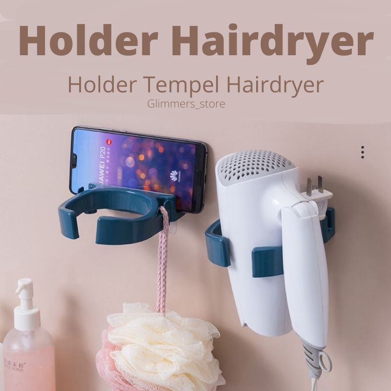 Holder Tempel Hairdryer/ Gantungan Hairdryer/Hairdryer Hanger