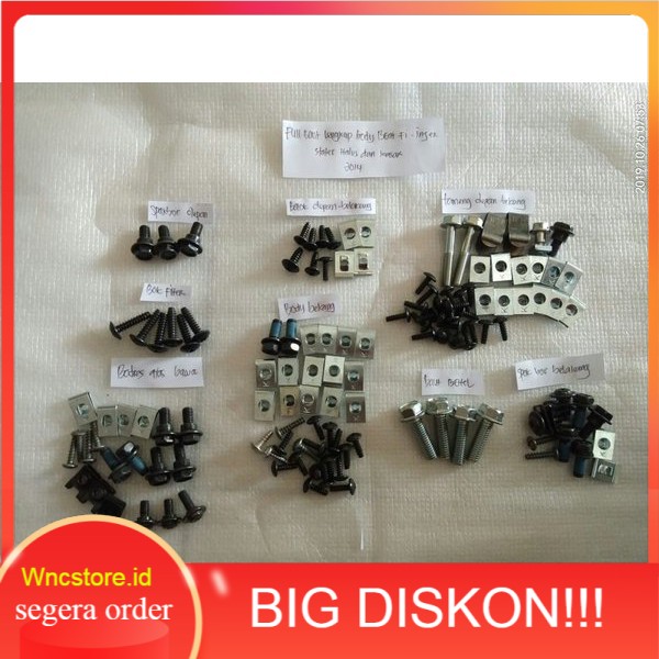 baut lengkap full set body honda beat fi 2014 injeksi ORI