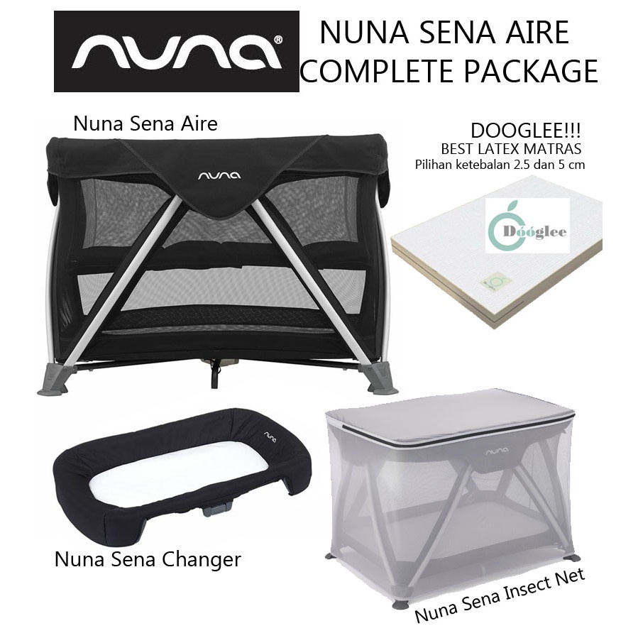 NUNA SENA AIRE COMPLETE WITH 5cm DOOGLEE LATEX MATRAS BABY