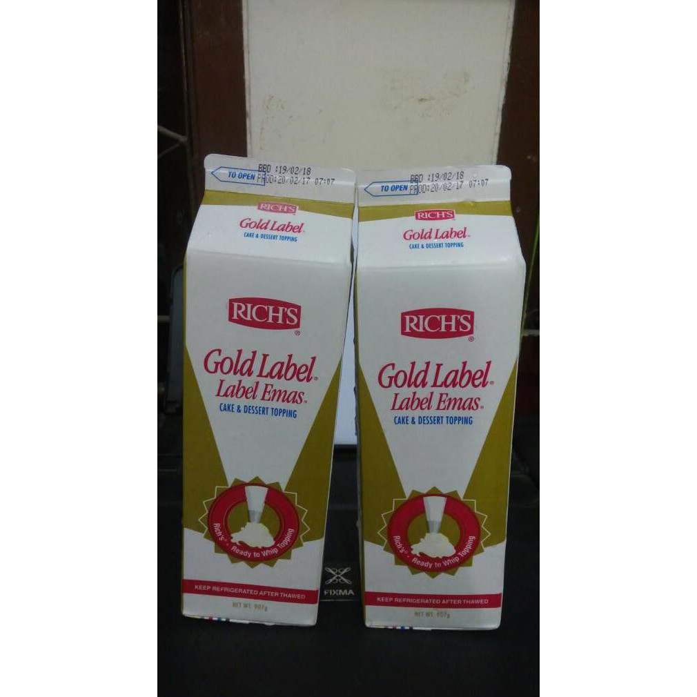 

ENAK WHIPPING RICHS GOLD LABEL 907Gr BANYAK RASA