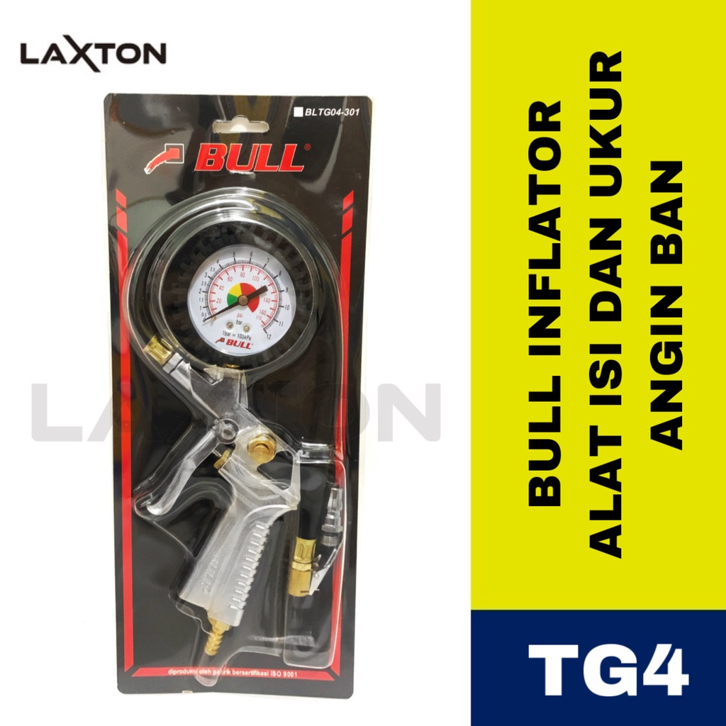 BULL Tire Inflator 3 In 1 Alat Isi Dan Ukur Angin Ban TG4 BLTG04-301