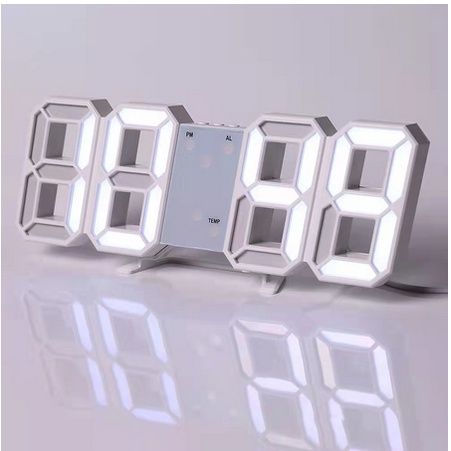 J981 LED 3D Clock / Jam Dinding Digital / Jam LED Meja / Jam Alarm / Jam Dekorasi / Jam Unik