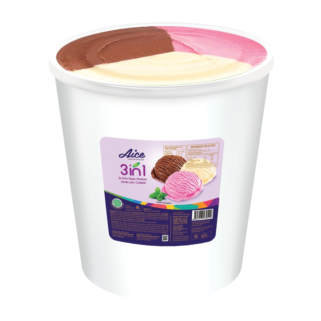 Bakaranandia - Aice 3In1 Es Krim Bucket 8L Ember Ice Cream
