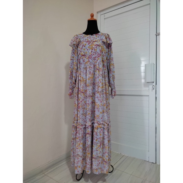 Gamis Ceruti Motif Bunga