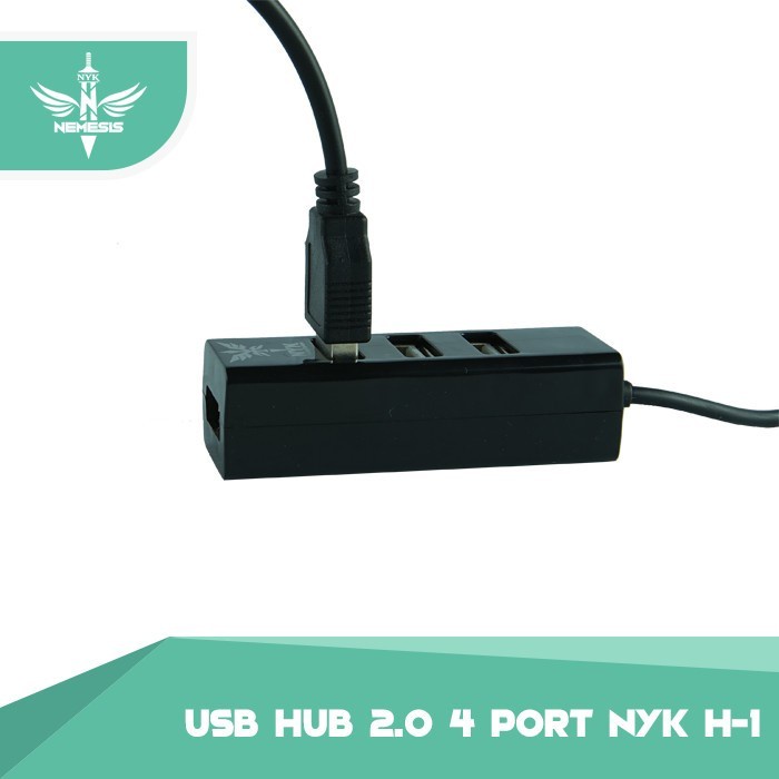 USB HUB 2.0 4 PORT NYK H-1 Support 2x1TB H 1 H-01 H01 Hitam Putih H 01