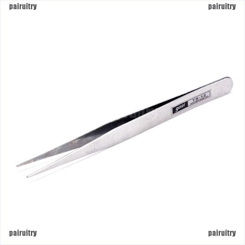 2 Pcs Pinset Pick Bulu Mata Bahan Stainless Steel Untuk Nail Art