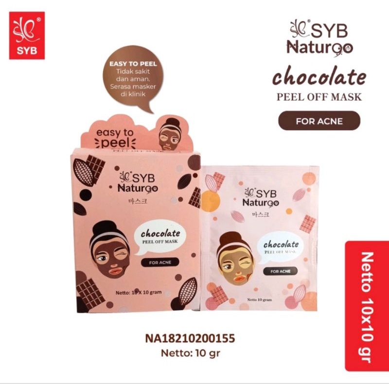 SYB NATURGO Peel Off Mask Sachet | Gold | Diamond | Goat Milk | Charcoal | Acne| Chocolate | Strawberry