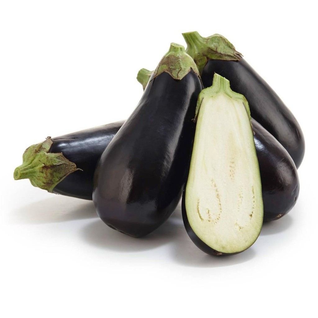 Benih Bibit Biji - Aubergine Black Beauty Terong Hitam Seeds - IMPORT - Serat Tinggi Bagus Untuk Diet