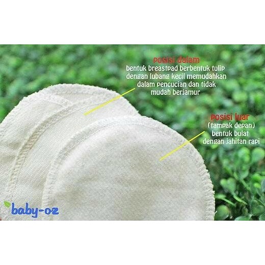 Breastpad Washable Baby Oz - Breast Pad Cuci Ulang Baby Oz isi 6pcs - Penyerap Asi Berlebih