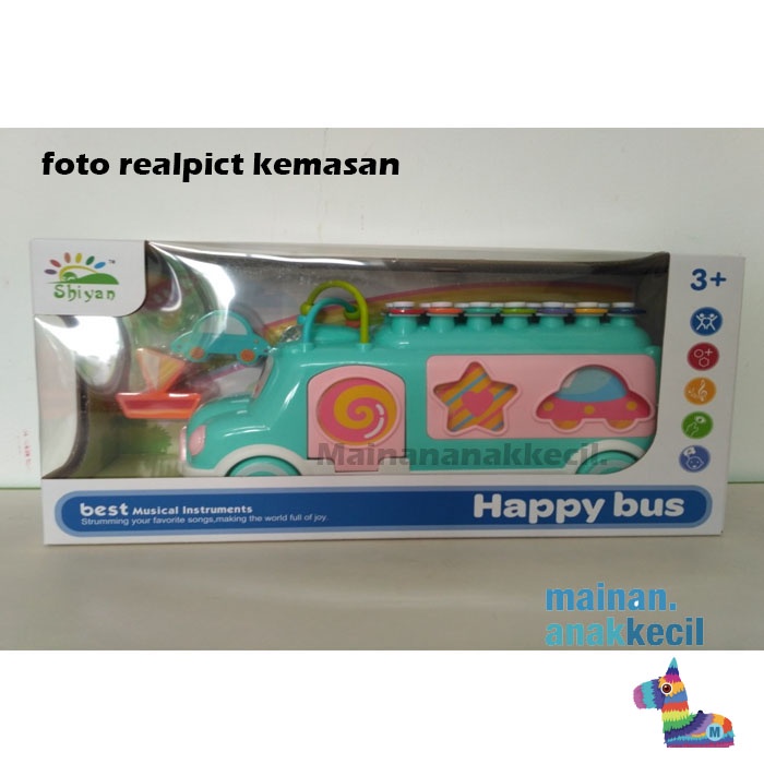 MAINAN ANAK EDUKASI HAPPY BUS INSTRUMEN MUSIK DAN PUZZLE