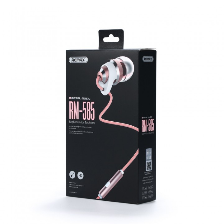 REMAX RM-585 - Handsfree Metal Touch In-ear Earphone
