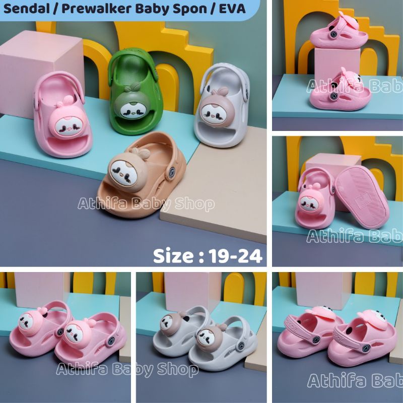 Sepatu Sandal Anak Perempuan Bayi Balita Usia 6 7 8 9 10 11 Bulan 1 2 3 Tahun Size 19-24 Sendal Gunung Karet Cewek Spatu Sandal Prewalker Karet Phylon Ringan -Irsoe 306-