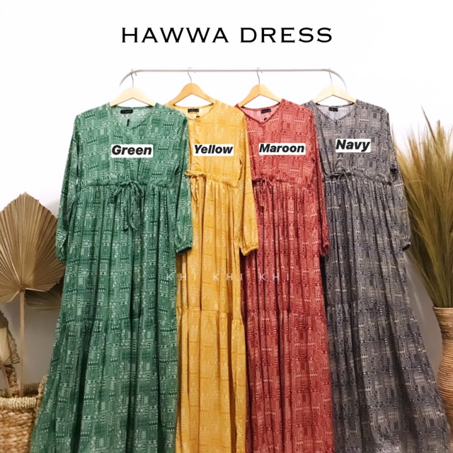 HAWWA DRESS | Homey Dress Premium Murah | Gamis Katun Rayon Grosir