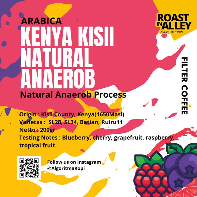 

Arabika Kenya Kisii Natural Anaerob Roasted By Algoritmakopi
