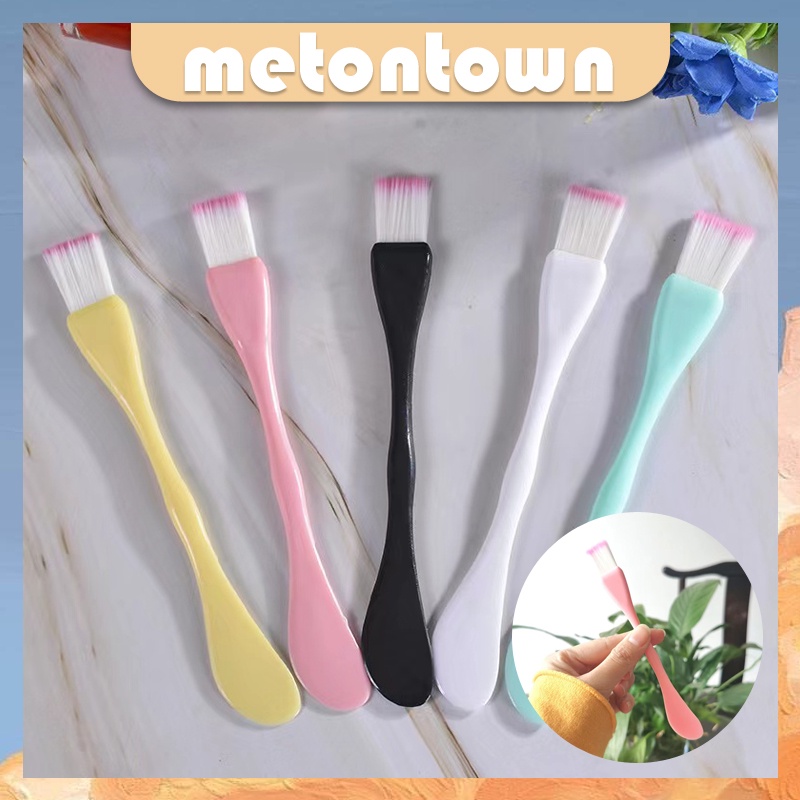 Kuas Masker Wajah 2 in 1 Kuas Masker Bulu Spatula Murah Import- Brushes Make Up Tools 2 in 1