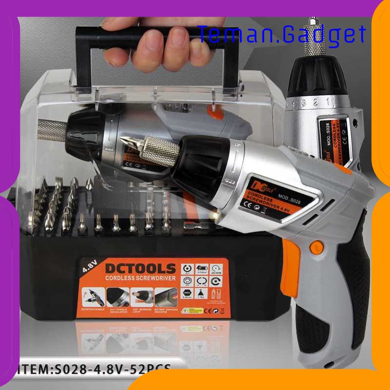 TG-DG433 DC TOOLS OBENG LISTRIK CORDLESS SCREWDRIVER 4.8V 52 IN 1 - S028