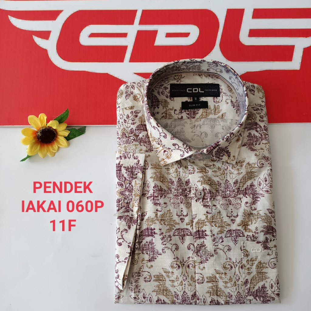 bbCDL (CARDINAL) KEMEJA BATIK FORMAL SLIMFIT Pakaian Pria Atasan Kemeja Hem Lengan Pendek Original