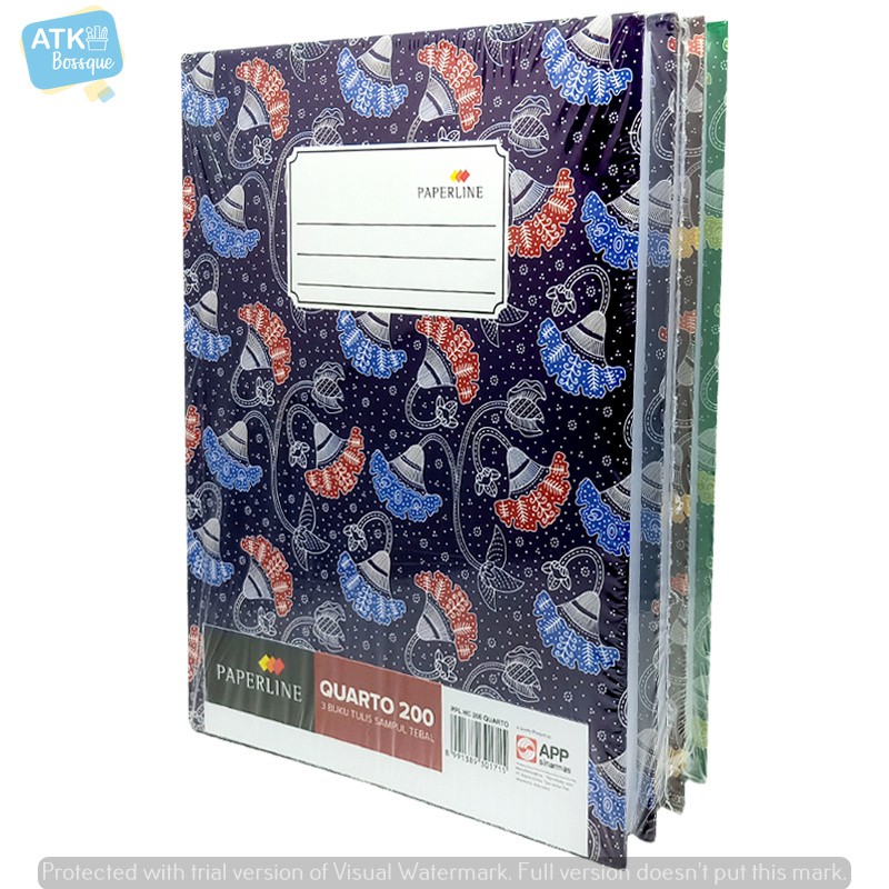 

Buku Quarto PaperLine 200 Lembar Hard Cover Sampul Tebal