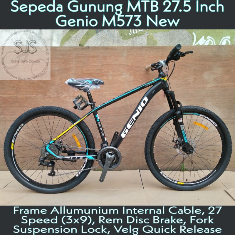 Sepeda Gunung MTB 27.5 Inch Genio M573 New Alloy 27 Speed