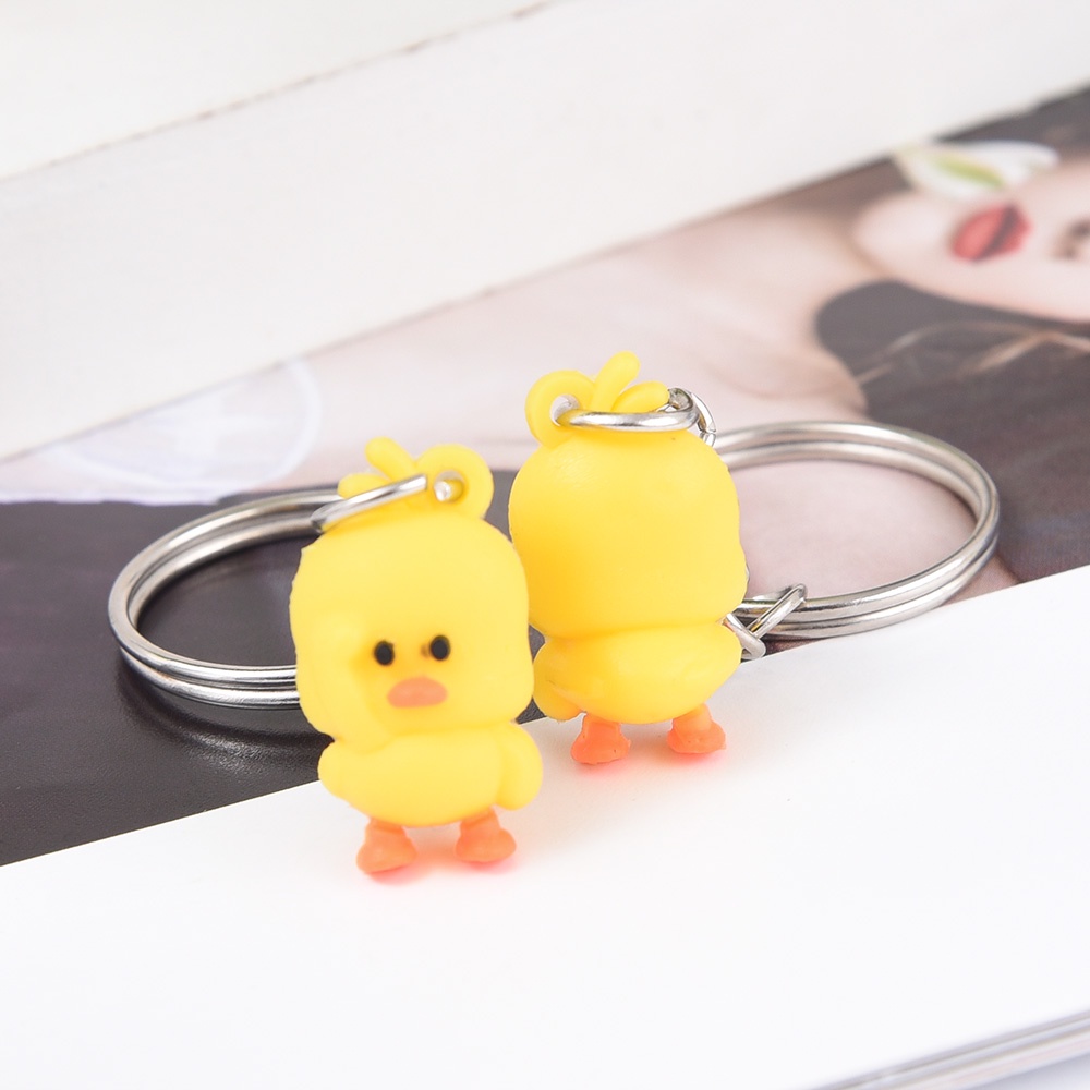 1pc Gantungan Kunci Bentuk Bebek Kuning Mini Lucu