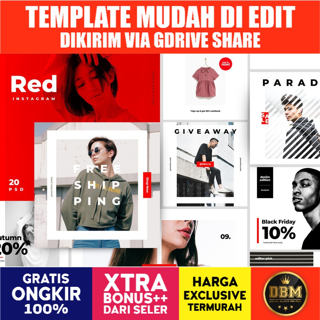 The Red Instagram Pack - Photoshop