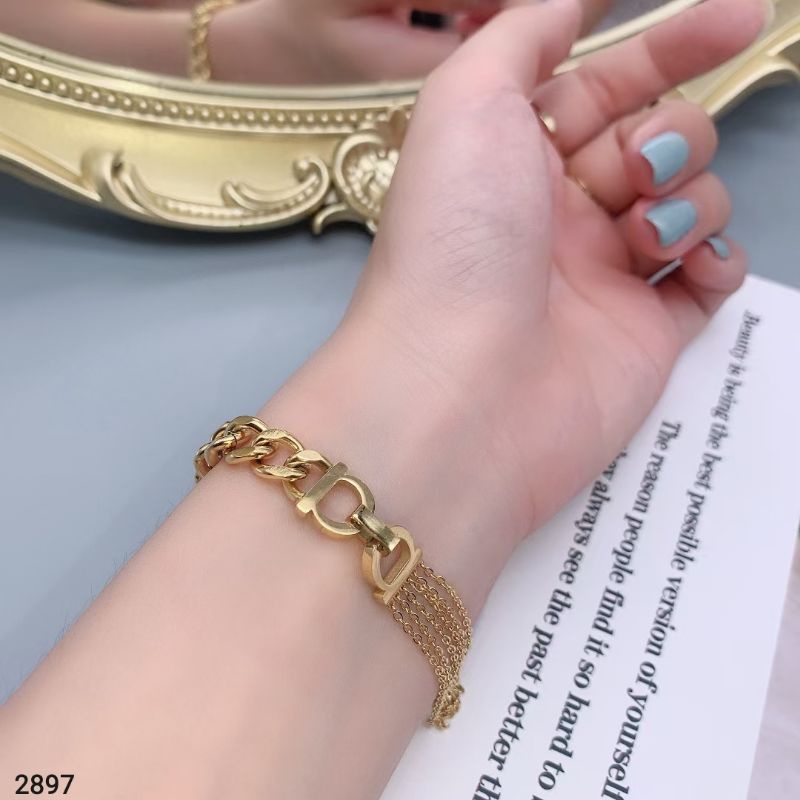 gelang cantik warna emas titanium asli anti karat