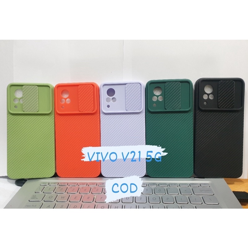 CASE VIVO V21 5G -SOFCASE SLIDE VIVO V21 5G PELINDUNG KAMERA CASE -BENUA DUNIA