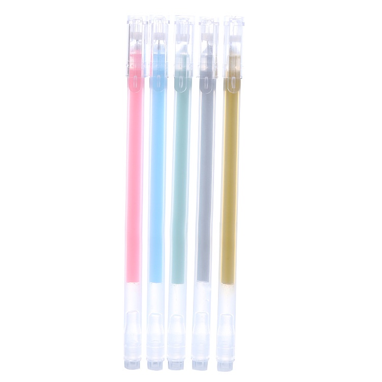 Pulpen Gel 0.5mm Warna Biru Kawaii Untuk Jurnal / Stationery Sekolah