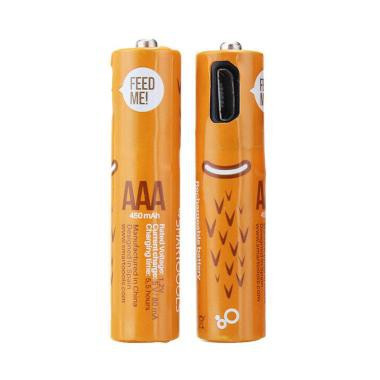 Baterai Cas Isi Ulang Smartoools AAA Micro USB 450mAh isi 2pcs