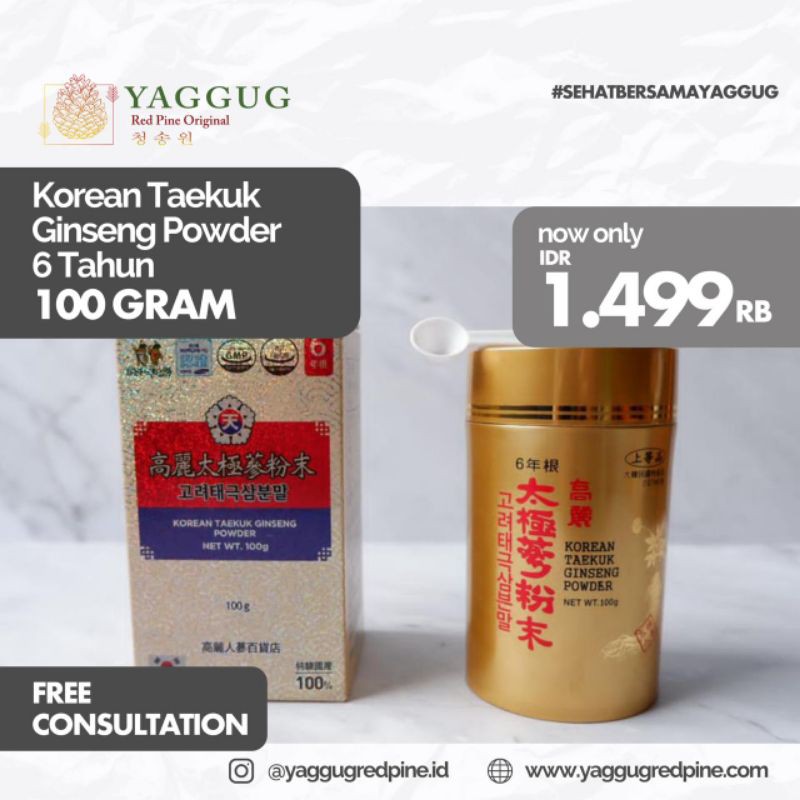 

Red Ginseng Powder Extract Taekuk Korea Usia 6 Tahun