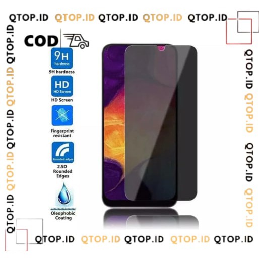 TEMPERED GLASS SPY PRIVACY HITAM ANTI INTIP VIVO V15, V15 PRO, Y30, Y50, Y19 [QTOP]