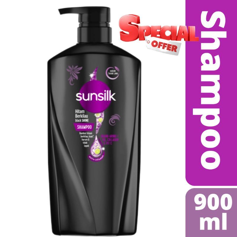 Sunsilk Shampoo Soft &amp; Smooth dan black shine 650 dan 900 serta refill 900 ml