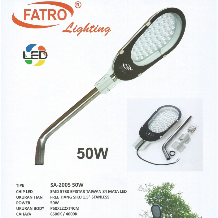 FATRO Street / Garden Light / Lampu Jalan / Taman LED 50 Watt