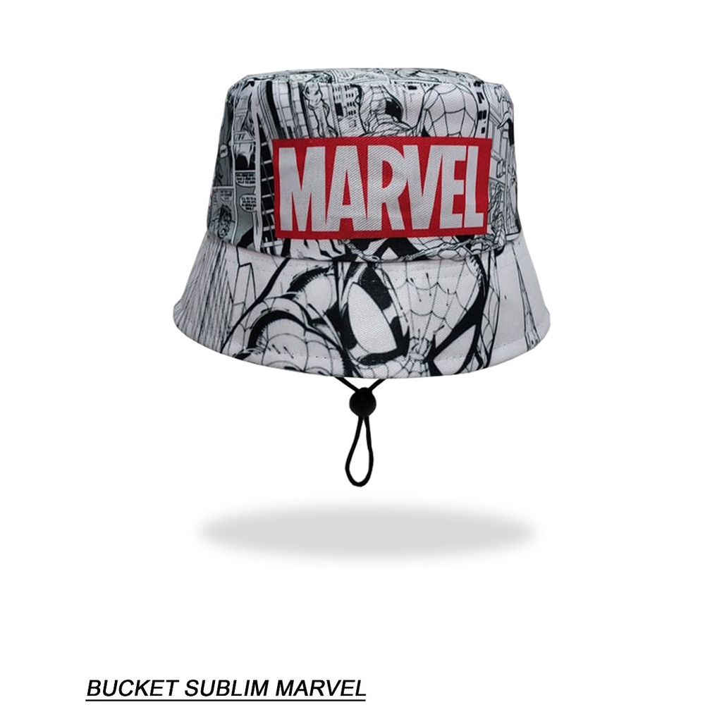 Topi Anak Perempuan Laki Laki Cowok Cewek 2 3 4 5 6 7 8 Tahun Bucket Hat Anak 1 FFD OOTD Fashion Anak Cowo Cewe Kecil Umur Balita Kado Kids Aksesoris Kepala Anak Lucu 1-Sblm Marvel Tali