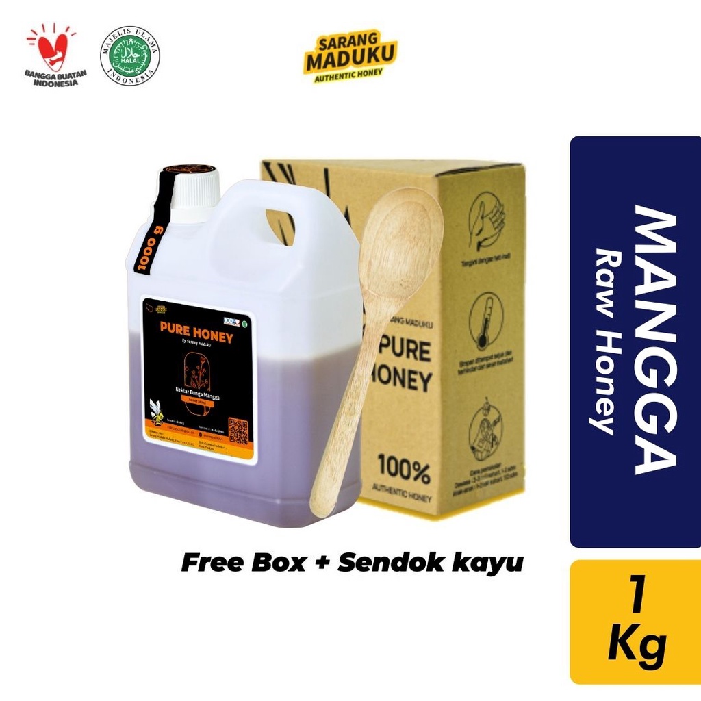 

Madu Mangga Madu Murni Madu Asli [1Kg] Nektar Bunga Raw Honey Sarang Maduku